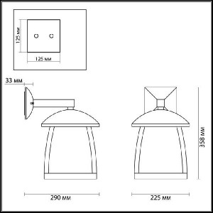 Настенный фонарь уличный Tako 4049/1W