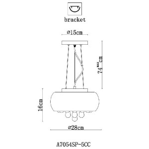 Подвесная люстра Halo A7054SP-5CC