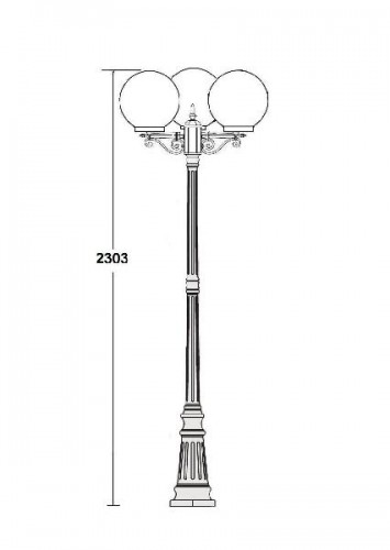 Наземный фонарь  88209L В Bl