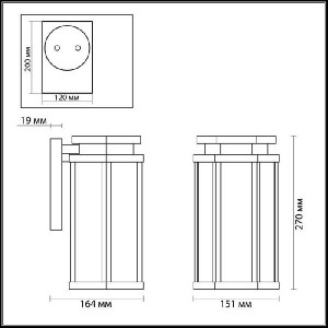 Настенный фонарь уличный Gino 4048/1W