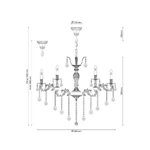 Подвесная люстра Barletta BARLETTA 122.12.6 cream white