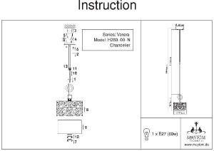 Подвесной светильник Venera H260-00-N