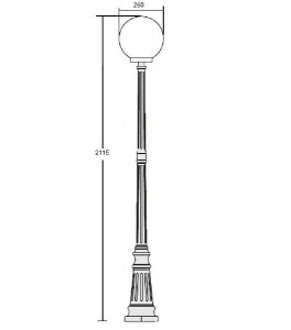 Наземный фонарь 88209S Bl