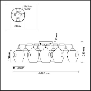 Потолочная люстра Kuva 4660/9