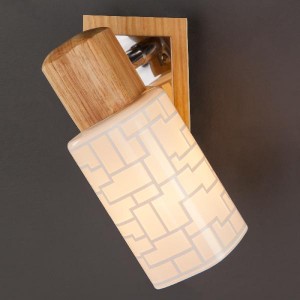 Спот 20029 20029/1 хром/светлое дерево