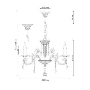 Подвесная люстра Napoli NAPOLI 148.5 white antique