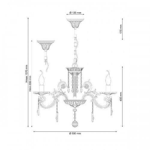 Подвесная люстра Napoli NAPOLI 148.5 white antique