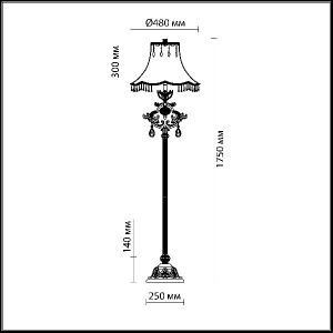 Торшер Safira 2802/1F