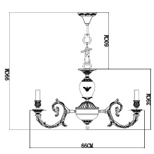 Подвесная люстра Luisa A8020LM-8WG