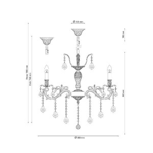 Подвесная люстра Barletta BARLETTA 122.8 cream white