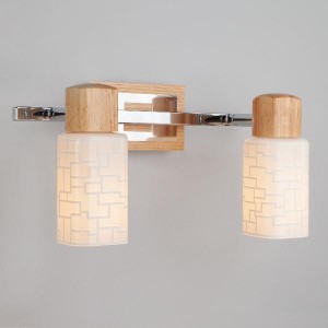 Спот 20029 20029/2 хром/светлое дерево