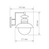 Настенный фонарь уличный Talli черный Talli D черный (GL 3002D)