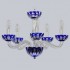 Подвесная люстра 1309 1309/5/165 Ni Cl/Clear-Blue/H-1H