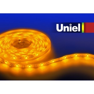 Светодиодная лента  ULS-5050-30LED/m-10mm-IP20-DC12V-7,2W/m-5M-YELLOW катушка в герметичной упаковке
