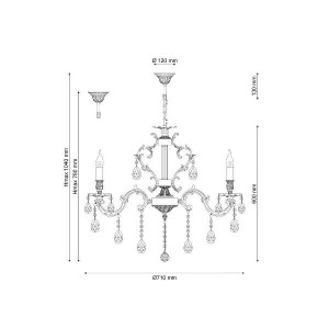 Подвесная люстра Barletta BARLETTA 1730.8 antique