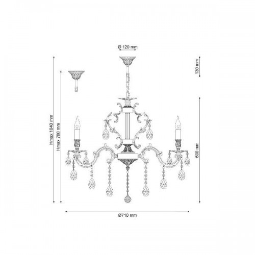 Подвесная люстра Barletta BARLETTA 1730.8 antique