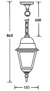 Уличный светильник подвесной 79905S Bl