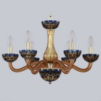 Подвесная люстра 1309 1309/6/200 G Am/Amber-Blue/H-1I