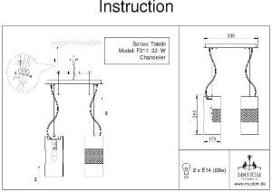 Подвесной светильник Toledo F011-22-W