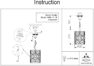 Подвесной светильник Rustika H899-11-W