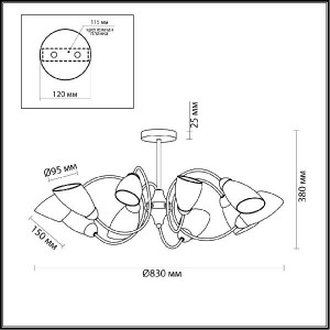 Потолочная люстра Darlene 4532/10C