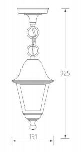 Уличный светильник подвесной 79905S Gb